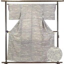 【中古】小紋 リサイクル着物 身丈159cm 裄63cm 前幅23cm 後幅30cm 袖丈44cm 正絹(シルク) レディース 袷仕立 秋冬春用 グレー地 裄M...