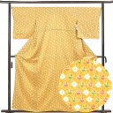 【中古】小紋 リサイクル着物 身丈160cm 裄丈67cm 前幅23cm 後幅28.5cm 袖丈49cm 袖幅34cm レディース 袷 絞り 裄長 裄Lサイズ ...