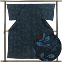 【中古】紬 リサイクル着物 身丈157cm 裄64cm 前幅22cm 後幅28cm 袖丈49cm 袖幅33cm レディース 袷 花柄 裄Mサイズ 秋冬春用 正絹...