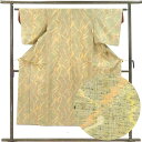 【中古】紬 リサイクル着物 身丈146cm 裄62cm 前幅22.5cm 後幅28cm 袖丈48cm 袖幅32.5cm レディース 袷 抽象柄 裄Sサイズ 秋冬...