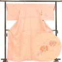 【中古】小紋 リサイクル着物 身丈164cm 裄67cm 前幅23cm 後幅29cm 袖丈48cm 袖幅34cm レディース 袷 花柄 裄長 裄Lサイズ 秋冬春...