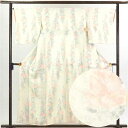 【中古】小紋 リサイクル着物 身丈156cm 裄66cm 前幅23.5cm 後幅29cm 袖丈49cm 正絹(シルク) レディース 袷仕立 秋冬春用 白地 裄M...