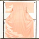 【中古】訪問着 リサイクル着物 身丈158cm 裄62cm 前幅23cm 後幅28.5cm 袖丈46cm 正絹(シルク) レディース 袷仕立 秋冬春用 ピンク地...