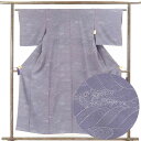【中古】小紋 リサイクル着物 身丈154cm 裄62cm 前幅24.5cm 後幅28cm 袖丈46cm 正絹(シルク) レディース 袷仕立 秋冬春用 紫地 裄S...