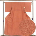 【中古】小紋 リサイクル着物 身丈161cm 裄62cm 前幅22.5cm 後幅28cm 袖丈49cm 正絹(シルク) レディース 袷仕立 秋冬春用 茶色 裄S...
