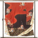 【中古】振袖 リサイクル着物 身丈155cm 裄64cm 前幅23cm 後幅30cm 袖丈100cm 正絹(シルク) レディース 袷仕立 秋冬春用 茶色 裄Mサ...
