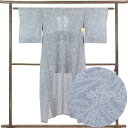 【中古】小紋 リサイクル着物 身丈145cm 裄丈61cm 前幅22.5cm 後幅28cm 袖丈48cm 袖幅30cm レディース 花柄 裄Sサイズ 夏用 正絹...
