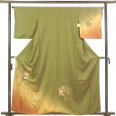 【中古】訪問着 リサイクル着物 身丈160cm 裄丈64cm 前幅23cm 後幅29cm 袖丈48cm 袖幅33cm レディース 袷 金彩 裄Mサイズ 秋冬春用...
