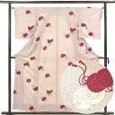 【中古】小紋 リサイクル着物 身丈157cm 裄丈65cm 前幅22.5cm 後幅28cm 袖丈49cm 袖幅32cm レディース 袷 鼓 裄Mサイズ 秋冬春用...