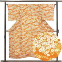 【中古】小紋 リサイクル着物 身丈152cm 裄丈63cm 前幅23cm 後幅29cm 袖丈48cm 袖幅33cm レディース 袷 花柄 裄Mサイズ 秋冬春用 ...