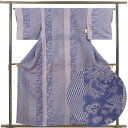 【中古】小紋 リサイクル着物 身丈159cm 裄丈64cm 前幅22.5cm 後幅29.5cm 袖丈45cm 袖幅32cm レディース 袷 江戸小紋 裄Mサイズ...