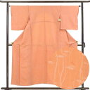 【中古】小紋 リサイクル着物 身丈153cm 裄丈64cm 前幅24cm 後幅28cm 袖丈48cm 袖幅32.5cm レディース 袷 植物 裄Mサイズ 秋冬春...