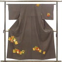 【中古】訪問着 リサイクル着物 身丈156cm 裄丈62cm 前幅23cm 後幅30cm 袖丈45cm 袖幅32cm レディース 袷 抽象柄 裄Sサイズ 秋冬春...