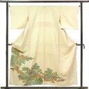 【中古】色留袖 リサイクル着物 身丈156cm 裄丈65cm 前幅24cm 後幅30cm 袖丈47.5cm 袖幅33.5cm レディース 袷 風景画 裄Mサイズ...