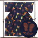 【中古】ウール着物 リサイクル着物 身丈157cm 裄丈64cm 前幅23cm 後幅29.5cm 袖丈49cm 袖幅33cm レディース 単衣 遠州椿 裄Mサイ...