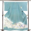 【中古】色留袖 リサイクル着物 身丈163cm 裄丈64cm 前幅24cm 後幅30cm 袖丈52cm 袖幅33cm レディース 袷 花柄 裄Mサイズ 秋冬春用...