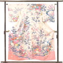 【中古】訪問着 リサイクル着物 身丈156cm 裄63cm 前幅24cm 後幅29cm 袖丈49cm 袖幅33cm レディース 袷 花柄 裄Mサイズ 秋冬春用 ...