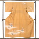 【中古】訪問着 リサイクル着物 身丈157cm 裄63cm 前幅23cm 後幅28.5cm 袖丈45cm 袖幅32.5cm レディース 袷 金彩 裄Mサイズ 秋...