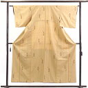 【中古】紬 リサイクル着物 身丈156cm 裄63cm 前幅22.5cm 後幅28cm 袖丈46cm 正絹(シルク) レディース 袷仕立 秋冬春用 茶色 裄Mサ...
