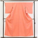 【中古】色無地 リサイクル着物 身丈157cm 裄65cm 前幅23cm 後幅29cm 袖丈51cm 正絹(シルク) レディース 袷仕立 無地 秋冬春用 ピンク...