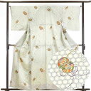 【中古】小紋 リサイクル着物 身丈161cm 裄64cm 前幅26cm 後幅30cm 袖丈49cm 正絹(シルク) レディース 袷仕立 秋冬春用 白地 裄Mサイズ トールサイズ リユース