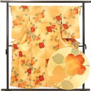 【中古】小紋 リサイクル着物 身丈157cm 裄63cm 前幅24cm 後幅28cm 袖丈63cm 袖幅33cm レディース 袷 牡丹 裄Mサイズ 秋冬春用 正...