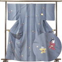 【中古】紬 リサイクル着物 身丈164cm 裄66cm 前幅26cm 後幅30.5cm 袖丈49cm 袖幅34cm レディース 袷 童柄 裄長 裄M-Lサイズ ...