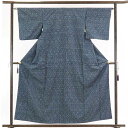 【中古】紬 リサイクル着物 身丈158cm 裄63cm 前幅23cm 後幅28cm 袖丈45cm 正絹(シルク) レディース 袷仕立 秋冬春用 グレー地 裄Mサ...