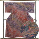 【中古】訪問着 リサイクル着物 身丈157cm 裄65cm 前幅23cm 後幅30cm 袖丈45cm 正絹(シルク) レディース 袷仕立 秋冬春用 多色使い 裄...