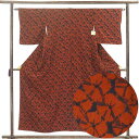 【中古】小紋 リサイクル着物 身丈155cm 裄61cm 前幅24cm 後幅28cm 袖丈45cm 袖幅32cm レディース 袷 裄Sサイズ 秋冬春用 正絹(シ...