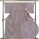 【中古】小紋 リサイクル着物 身丈160cm 裄63cm 前幅23.5cm 後幅30.5cm 袖丈49cm 袖幅32cm レディース 袷 無地 裄Mサイズ 秋冬...
