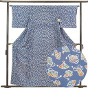 【中古】小紋 リサイクル着物 身丈160cm 裄丈64cm 前幅22.5cm 後幅27cm 袖丈45cm 袖幅33cm レディース 袷 扇面 裄Mサイズ 秋冬春...