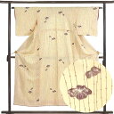 【中古】小紋 リサイクル着物 身丈152cm 裄丈62cm 前幅23cm 後幅28.5cm 袖丈45cm 袖幅32cm レディース 袷 連続模様 裄Sサイズ 秋...