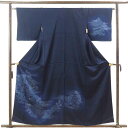 【中古】訪問着 リサイクル着物 身丈158cm 裄丈64cm 前幅23cm 後幅30cm 袖丈45cm 袖幅32cm レディース 袷 風景画 裄Mサイズ 秋冬春...