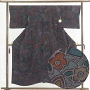 【中古】小紋 リサイクル着物 身丈153cm 裄67.5cm 前幅25cm 後幅30cm 袖丈45cm 正絹(シルク) レディース 袷仕立 秋冬春用 グレー地 ...