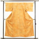 【中古】色無地 リサイクル着物 身丈155cm 裄62cm 前幅22.5cm 後幅28cm 袖丈41cm 正絹(シルク) レディース 袷仕立 無地 秋冬春用 茶...