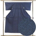 【中古】紬 リサイクル着物 身丈151cm 裄63cm 前幅22cm 後幅28cm 袖丈43cm 正絹(シルク) レディース 袷仕立 秋冬春用 黒地 裄Mサイズ...