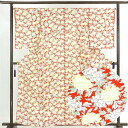 【中古】小紋 リサイクル着物 身丈161cm 裄66cm 前幅22.5cm 後幅28cm 袖丈56cm 正絹(シルク) レディース 袷仕立 秋冬春用 赤地 裄M...