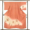 【FashionTheSale10%OFF】【中古】訪問着 リサイクル着物 身丈155cm 裄63cm 前幅22.5cm 後幅30cm 袖丈48cm 正絹(シルク) レディース 袷仕立 秋冬春用 茶色 裄Mサイズ 美品 リユース