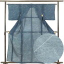 【中古】小紋 リサイクル着物 身丈161cm 裄64cm 前幅27cm 後幅31cm 袖丈45cm 袖幅32.5cm レディース 連続模様 裄Mサイズ 夏用 正絹(シルク)グレー地 やや難 リメイク リユース