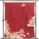 【中古】振袖 リサイクル着物 身丈160cm 裄丈65cm 前幅24cm 後幅30cm 袖丈105cm 袖幅34cm レディース 袷 鼓 裄Mサイズ 秋冬春用 ...