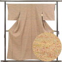 【中古】小紋 リサイクル着物 身丈157cm 裄丈65cm 前幅24cm 後幅30cm 袖丈48cm 袖幅33.5cm レディース 袷 無地 裄Mサイズ 秋冬春...