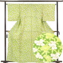 【中古】小紋 リサイクル着物 身丈162cm 裄65cm 前幅24cm 後幅29cm 袖丈48cm 袖幅33cm レディース 袷 花柄 裄Mサイズ 秋冬春用 ポ...