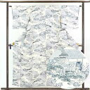 【中古】小紋 リサイクル着物 身丈155cm 裄62cm 前幅23cm 後幅28cm 袖丈45cm 正絹(シルク) レディース 袷仕立 秋冬春用 白地 裄Sサイ...
