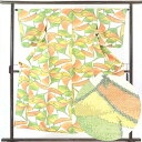 【中古】紬 リサイクル着物 身丈160cm 裄63cm 前幅23cm 後幅30cm 袖丈47cm 正絹(シルク) レディース 単衣 初夏・初秋用 白地 裄Mサイ...