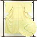 【中古】小紋 リサイクル着物 身丈150cm 裄63cm 前幅23cm 後幅28cm 袖丈50cm 正絹(シルク) レディース 袷仕立 秋冬春用 緑地 裄Mサイ...