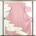 【FashionTheSale10%OFF】【中古】訪問着 リサイクル着物 身丈159cm 裄64cm 前幅22.5cm 後幅28cm 袖丈48cm 正絹(シルク) レディース 袷仕立 秋冬春用 ピンク地 裄Mサイズ リユース