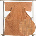 【中古】紬 リサイクル着物 身丈163cm 裄65cm 前幅23.5cm 後幅29cm 袖丈46cm 正絹(シルク) レディース 袷仕立 秋冬春用 茶色 裄Mサ...