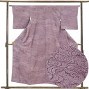 【中古】小紋 リサイクル着物 身丈154cm 裄63cm 前幅23cm 後幅28.5cm 袖丈47cm 袖幅33cm レディース 袷 江戸小紋 裄Mサイズ 秋冬...