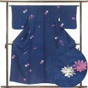 【中古】小紋 リサイクル着物 身丈155cm 裄63.5cm 前幅24cm 後幅29.5cm 袖丈47cm 袖幅32.5cm レディース 袷 花柄 裄Mサイズ ...